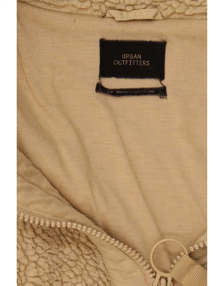 Jaqueta de lã masculina Urban Outfitters Reino Unido 36 poliéster bege pequeno