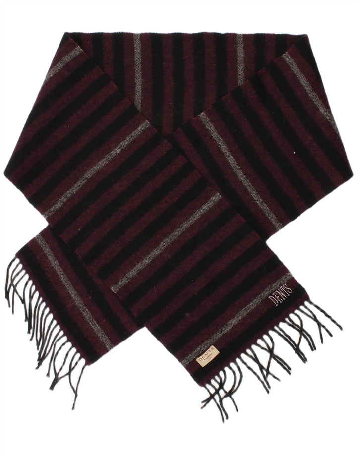 Lenço retangular masculino Dents tamanho único listrado roxo inverno