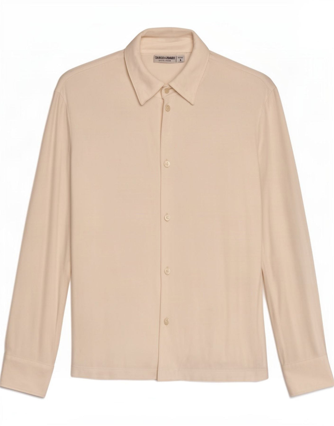 Camisa masculina Giorgio Armani pequena viscose branca
