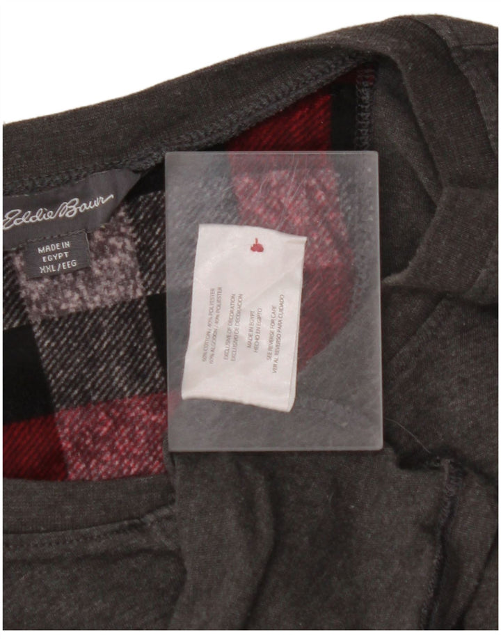 EDDIE BAUER Top masculino manga comprida 2XL algodão cinza