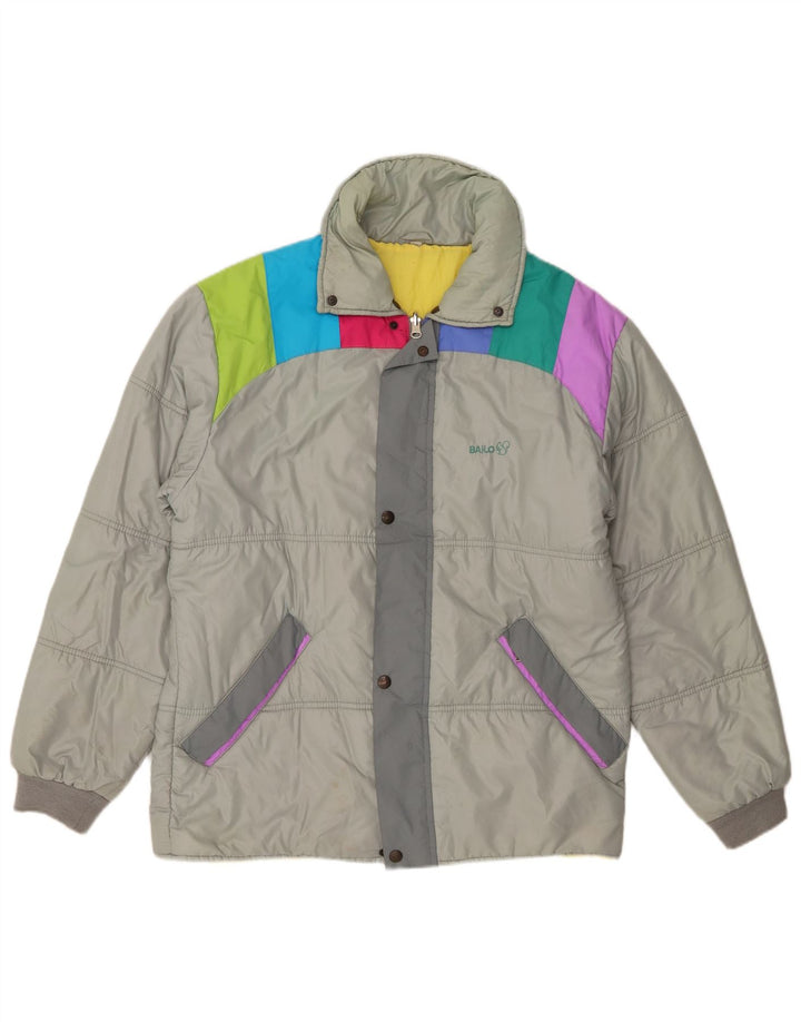 Jaqueta acolchoada masculina Bailo IT 50 grande cinza colorblock poliamida