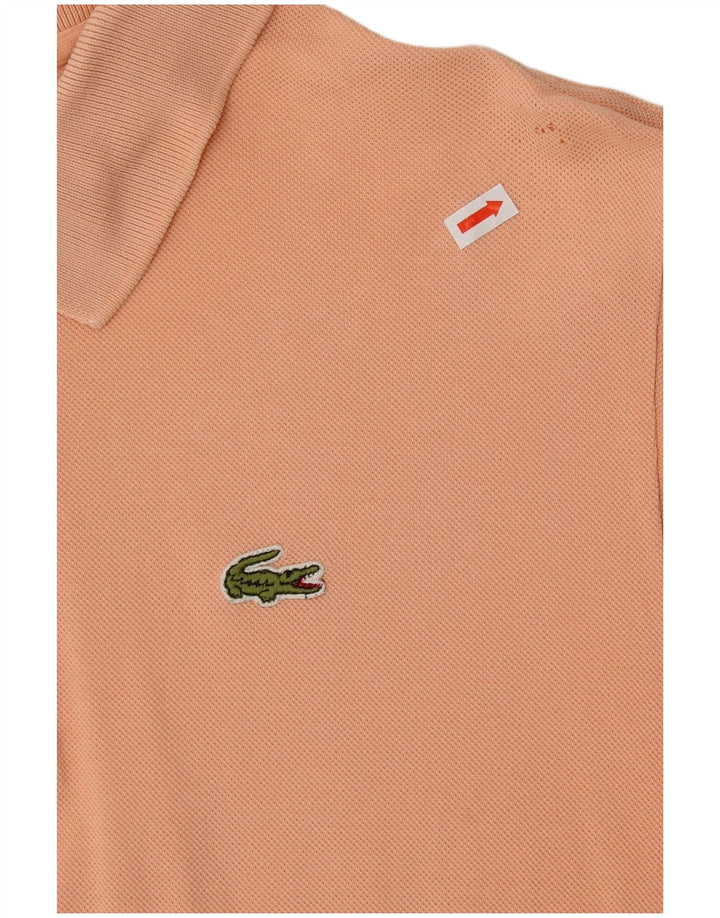 Camisa polo masculina LACOSTE tamanho 5 grande algodão laranja