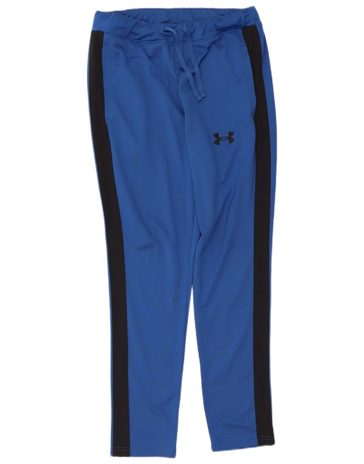 Calça de treino masculina UNDER ARMOUR poliéster colorblock azul médio