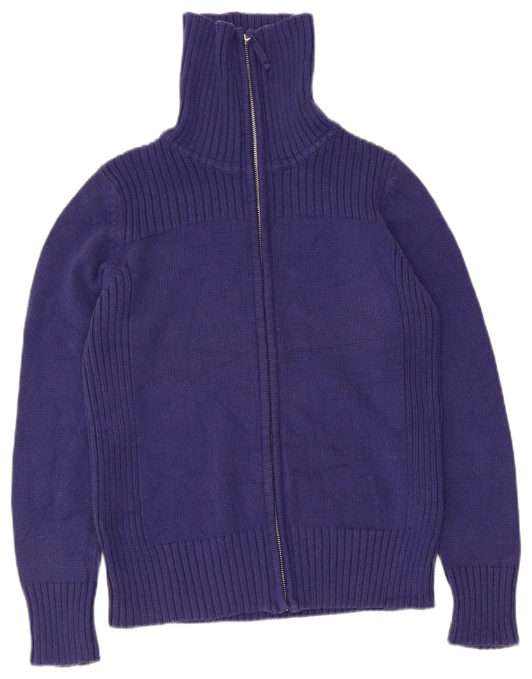 Suéter cardigã feminino Marks & Spencer Reino Unido 14 algodão azul médio
