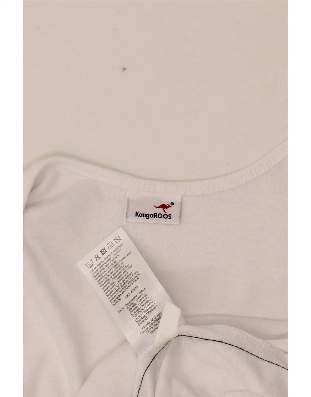 Colete feminino Kangaroos UK 14/16 grande algodão branco