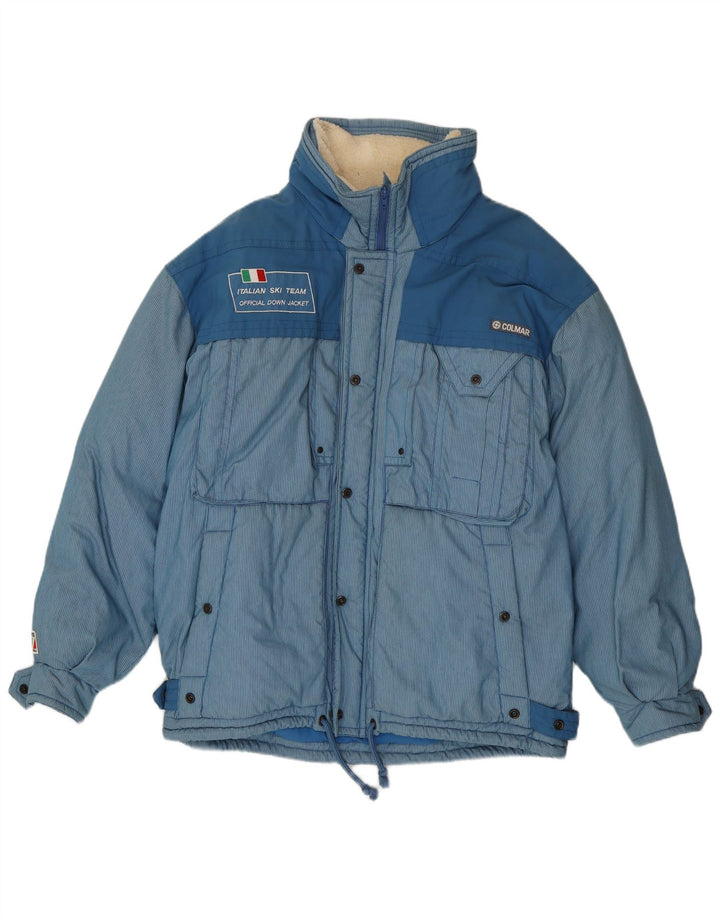 Jaqueta de esqui masculina Colmar Italia IT 54 grande bloco colorido azul
