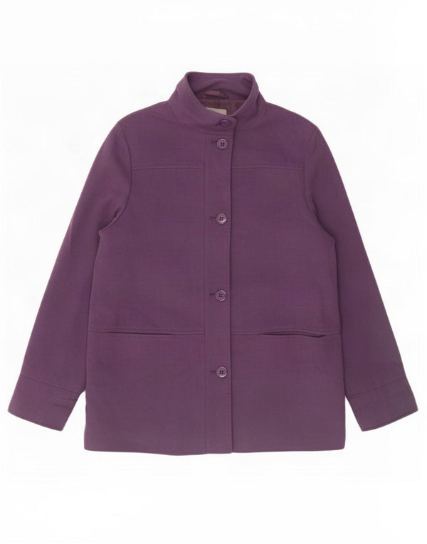 Marks & Spencer Womens Overcoat UK 16 Large Purple New Wool
