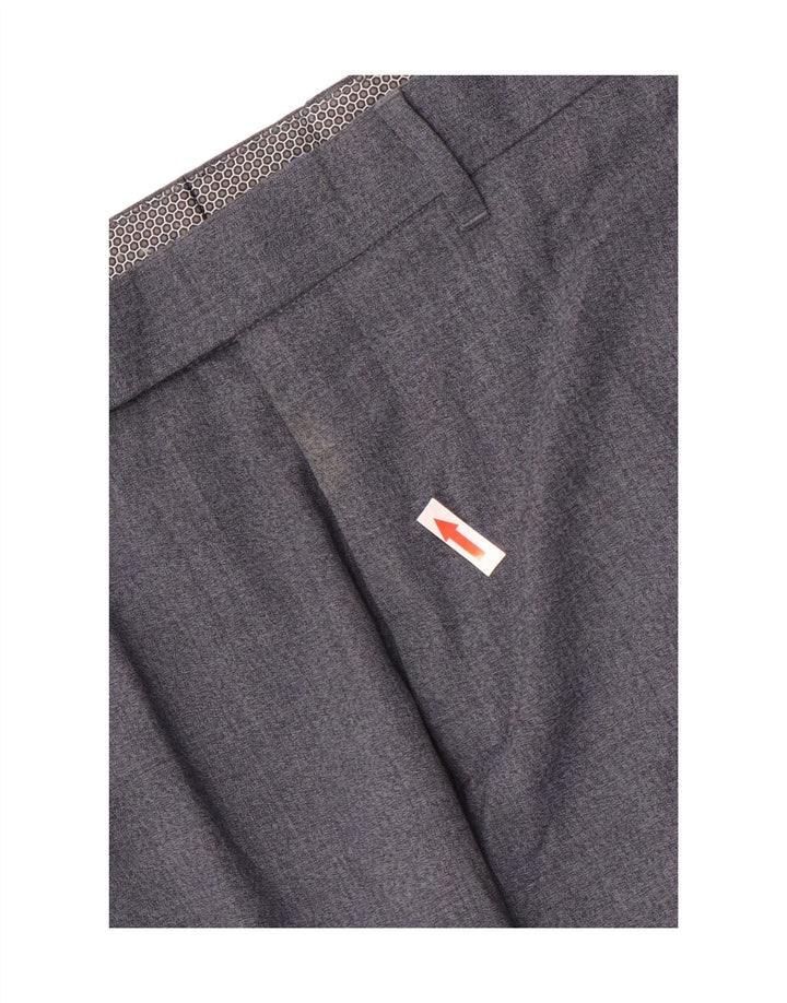 Calça masculina Marks & Spencer Autograph Straight Suit W34 L29 Lã Azul