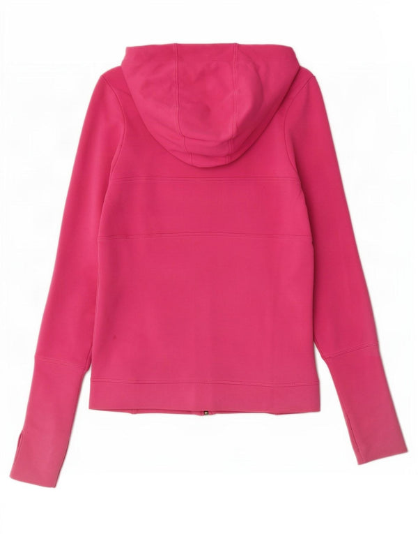 Suéter Nike feminino Dri Fit Zip com capuz Reino Unido 8/10 pequeno algodão rosa