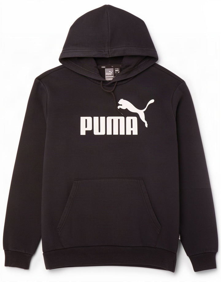 Puma masculino gráfico moletom com capuz médio preto