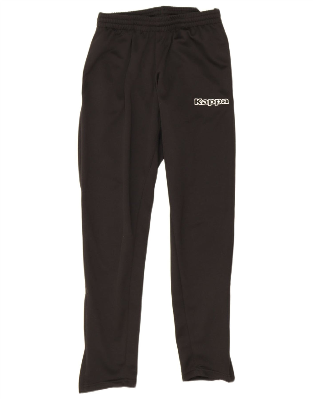 Kappa Mens Graphic Calças de treino pequeno poliéster preto