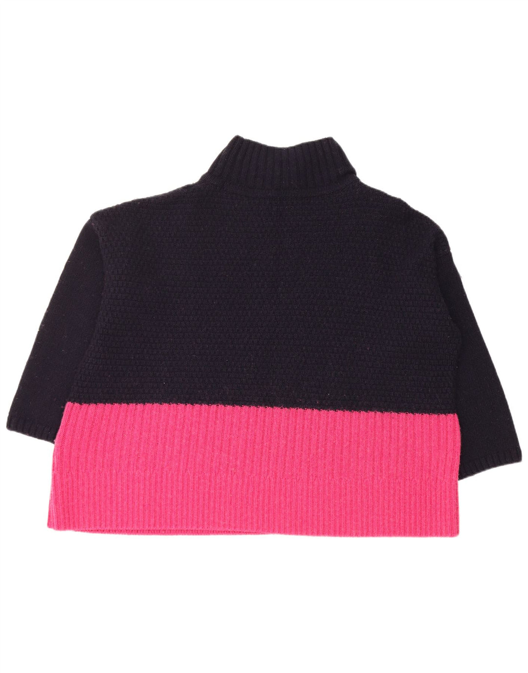 Suéter feminino BARBOUR com gola tartaruga Reino Unido 18 XL azul marinho bloco colorido