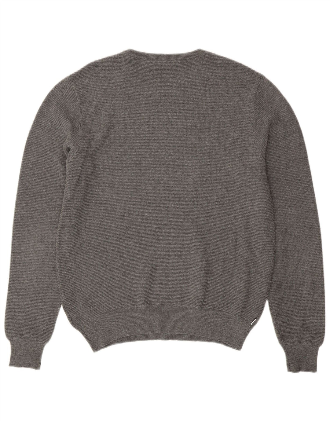 Suéter masculino FILA com gola redonda e algodão cinza médio