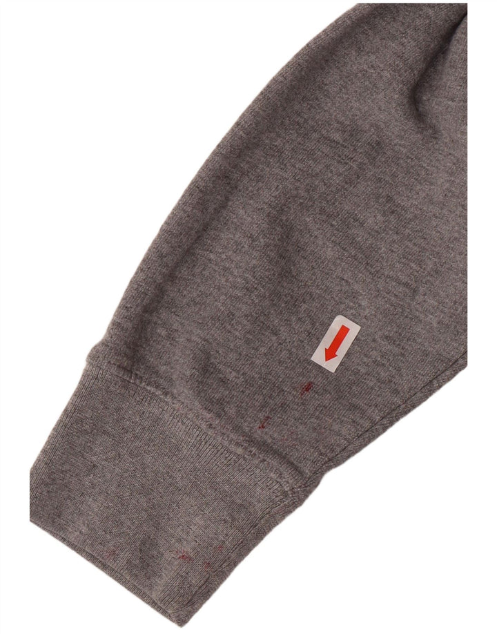 Suéter Vans masculino com capuz e zíper gráfico pequeno cinza algodão