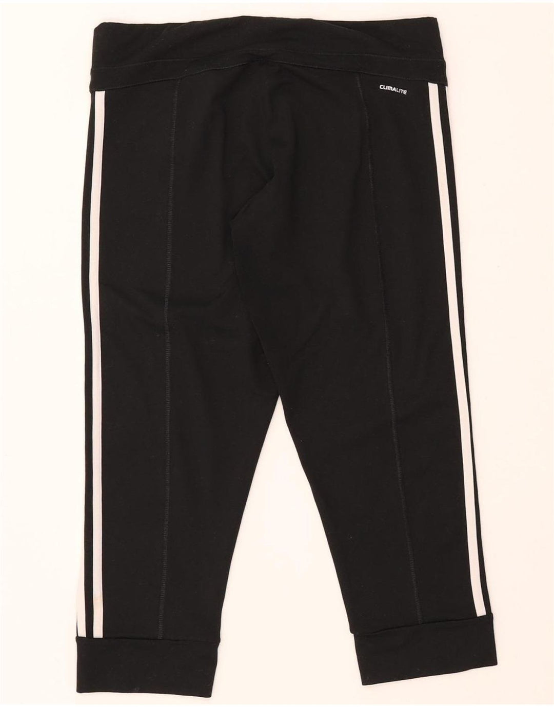 ADIDAS Womens Climalite Tracksuit Pants Joggers UK 12/14 Médio Preto