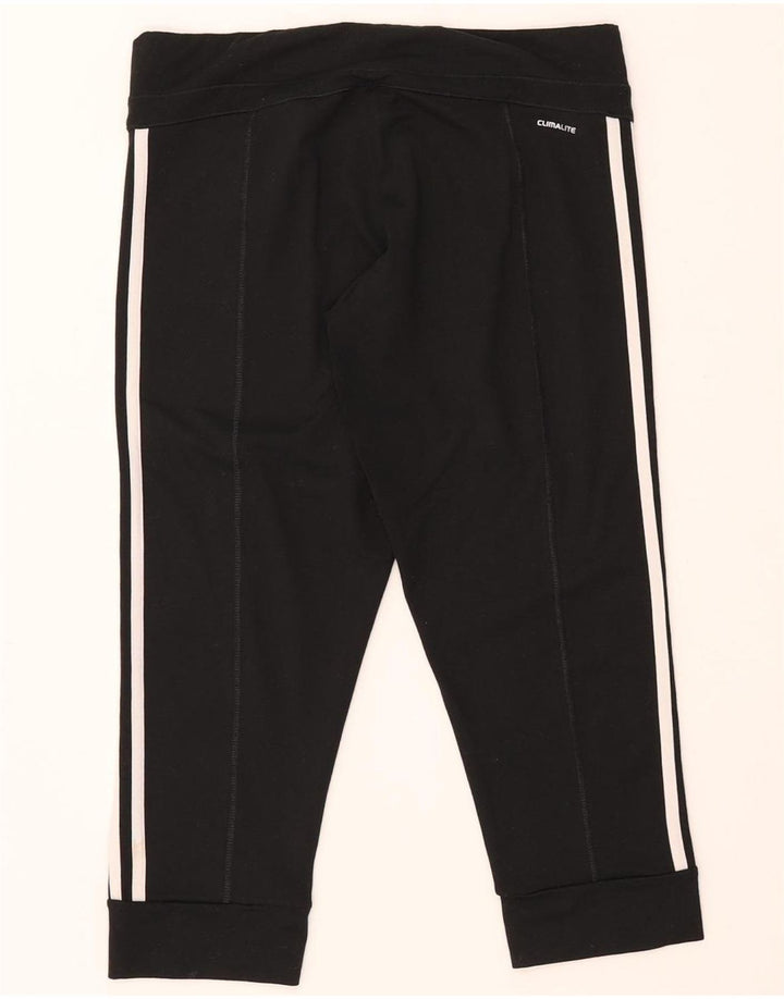 ADIDAS Womens Climalite Tracksuit Pants Joggers UK 12/14 Médio Preto