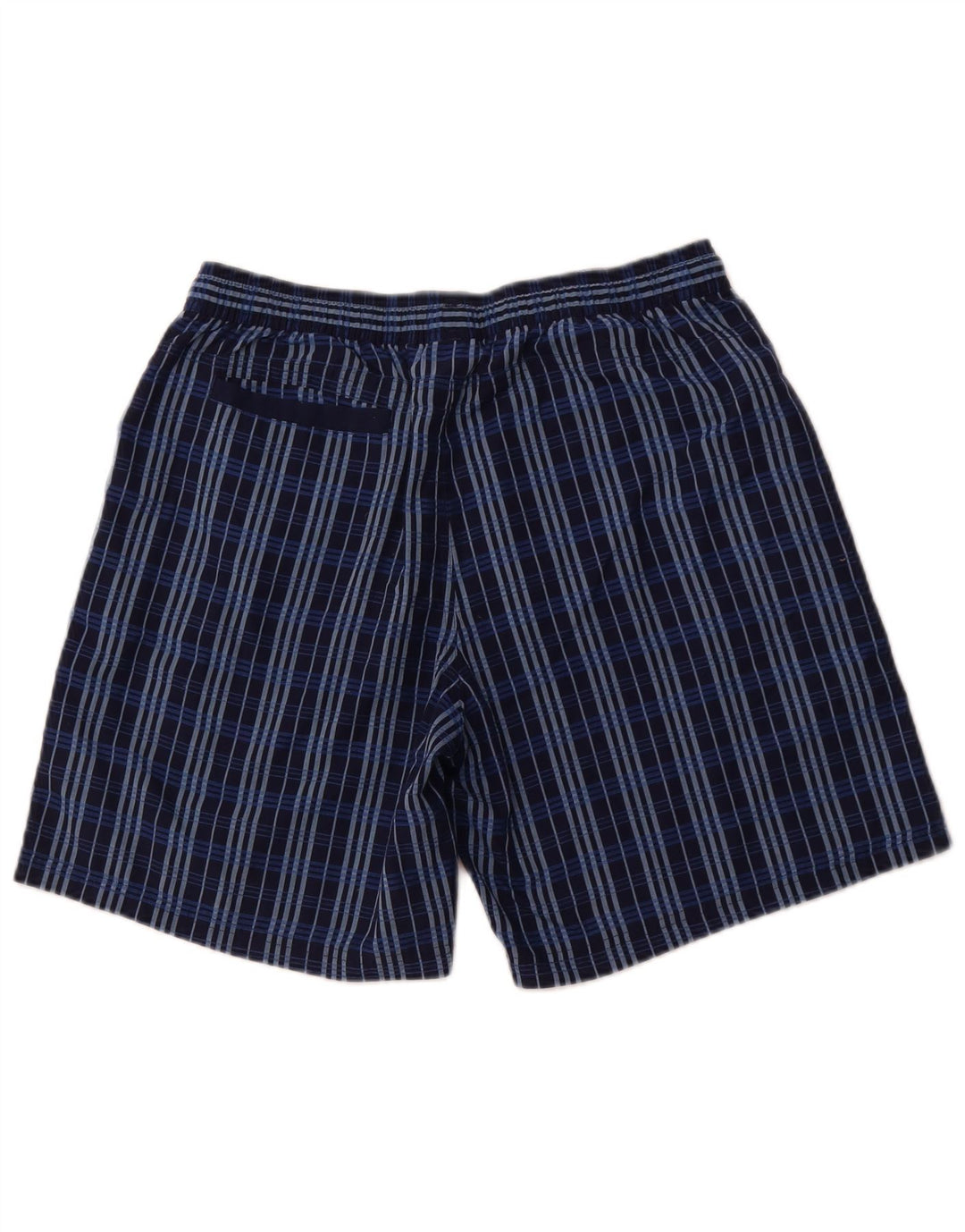 Shorts de natação masculino Adidas médio azul marinho xadrez poliéster