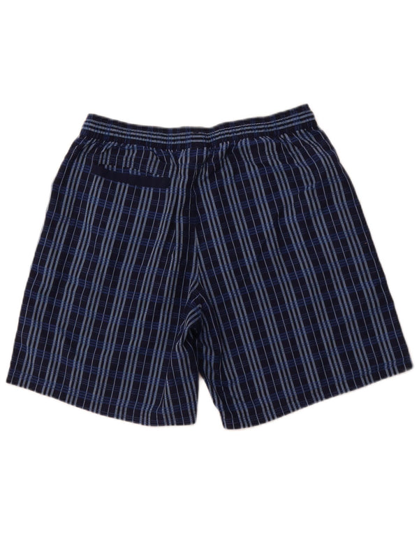 Shorts de natação masculino Adidas médio azul marinho xadrez poliéster