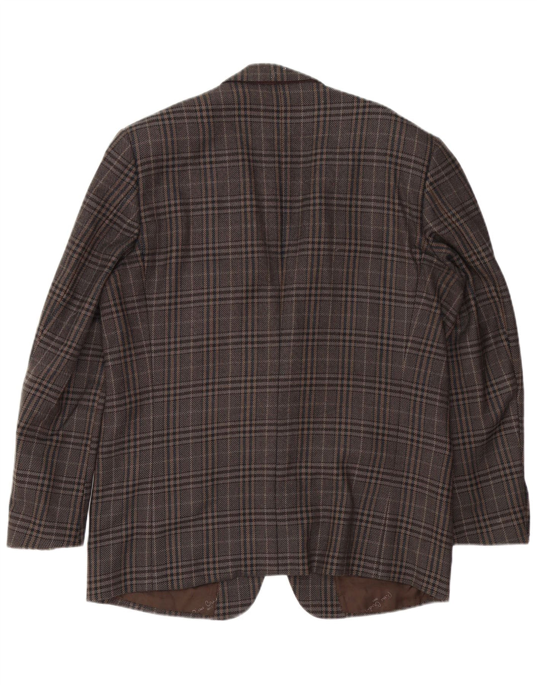 Jaqueta blazer masculina Pierre Cardin com 2 botões Reino Unido 40 grande marrom houndstooth
