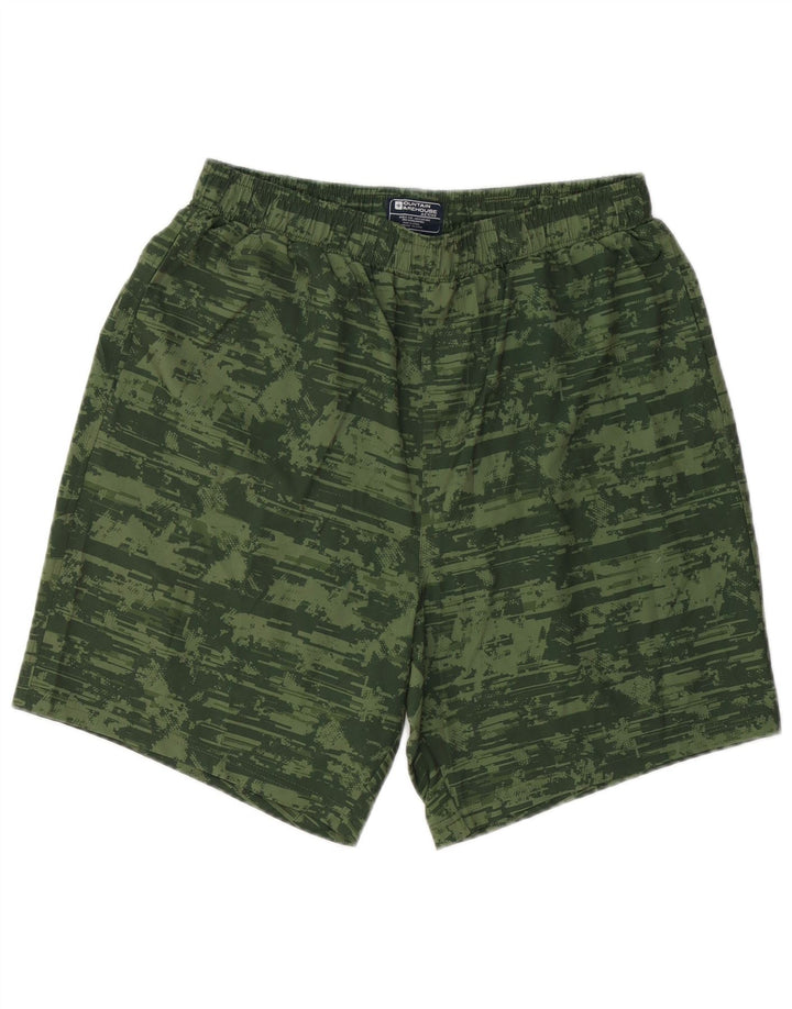 Poliéster verde médio da camuflagem do short do esporte dos homens do armazém da montanha