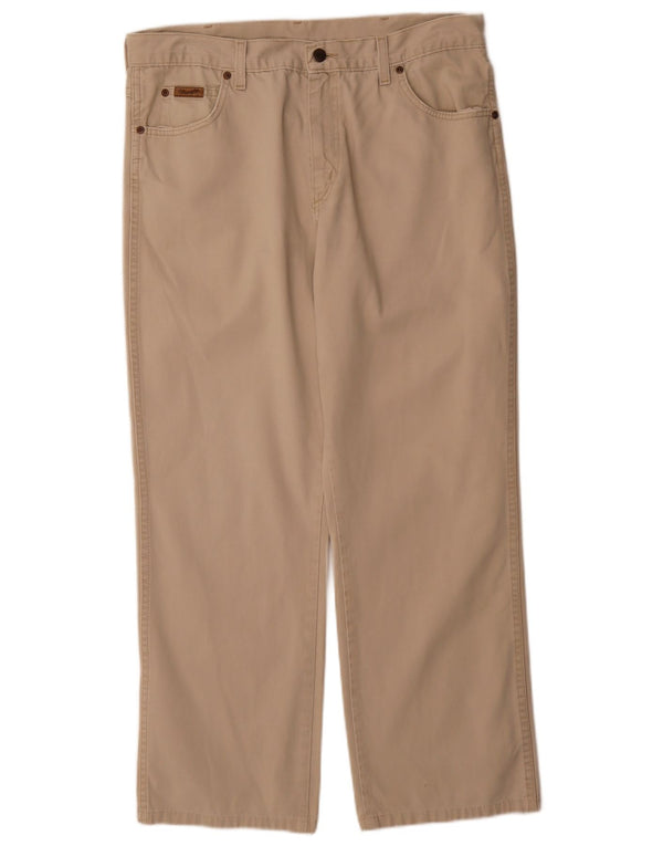 Calça casual masculina Wrangler W36 L29 algodão bege