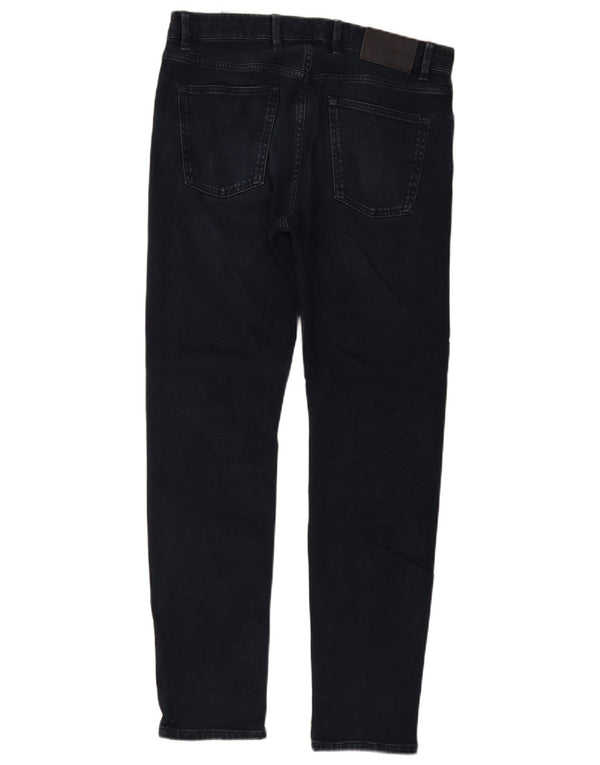 Jeans Slim Masculino Massimo Dutti EU 42 Grande W32 L32 Azul Marinho Algodão