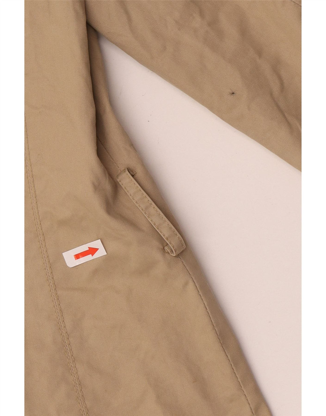 Zara Womens Trench Coat UK 14 Algodão Bege Médio