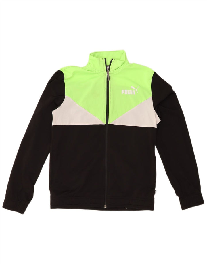 Jaqueta PUMA Boys Tracksuit Top 13-14 Anos Preto Colorblock