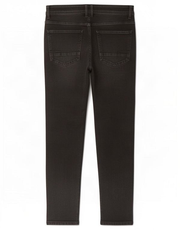 Zara Mens Jeans Slim Distressed EU 38 Pequeno W30 L26 Preto