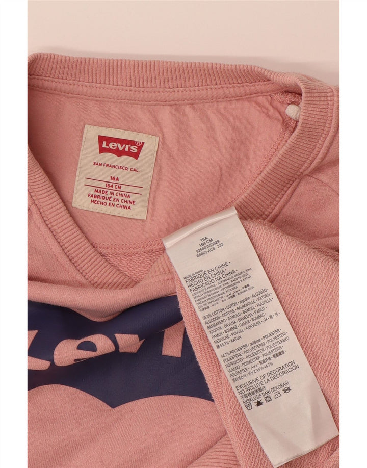Moletom gráfico feminino LEVI'S 15-16 anos algodão rosa