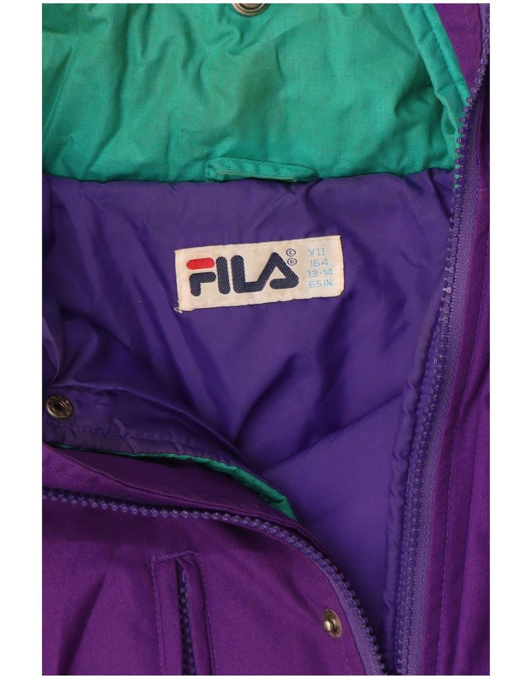 Jaqueta de esqui com capuz Fila Boys 13-14 anos roxo Colourblock poliéster