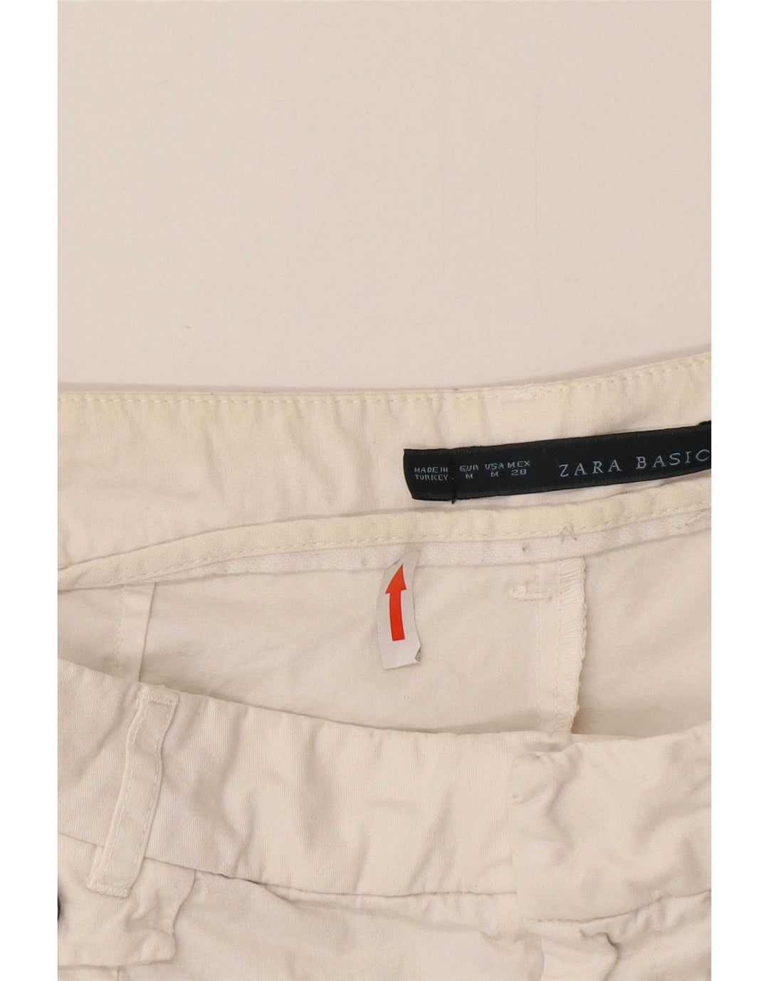 Zara Calça Chino Feminina Slim Médio W32 L30 Algodão Branco