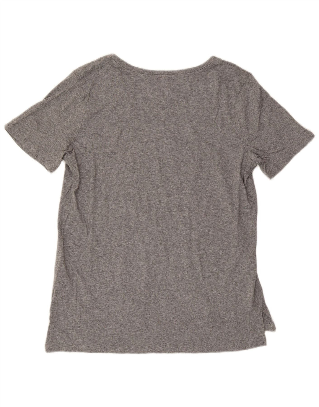 Camiseta feminina EDDIE BAUER UK 16 grande algodão manchado cinza