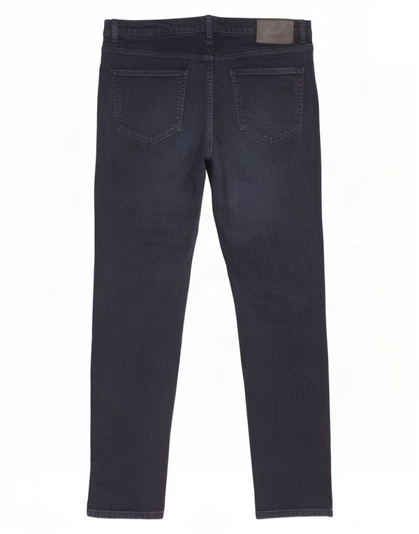 Hugo Boss Mens Straight Jeans W32 L32 Azul Marinho Algodão