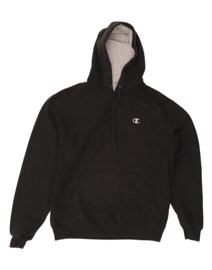 Jumper masculino com capuz Champion médio algodão preto