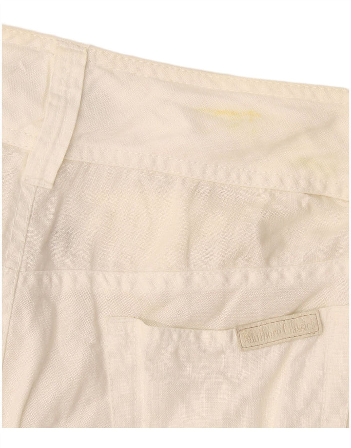 Saia evasê feminina Marlboro Classics EU 42 grande W30 linho branco