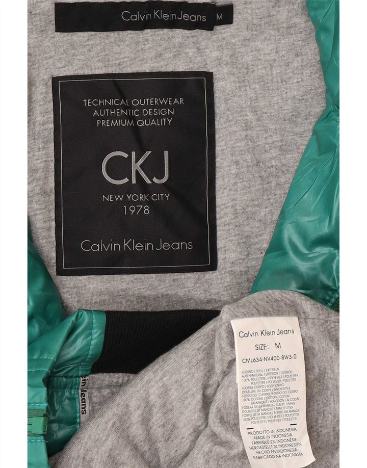 Jaqueta bomber feminina com capuz gráfico Calvin Klein Jeans Reino Unido 14 verde médio