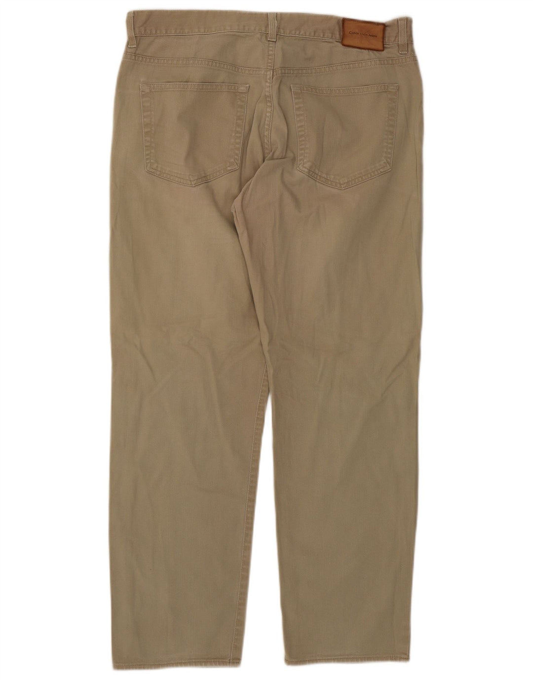 Calça jeans reta masculina Calvin Klein W34 L29 bege