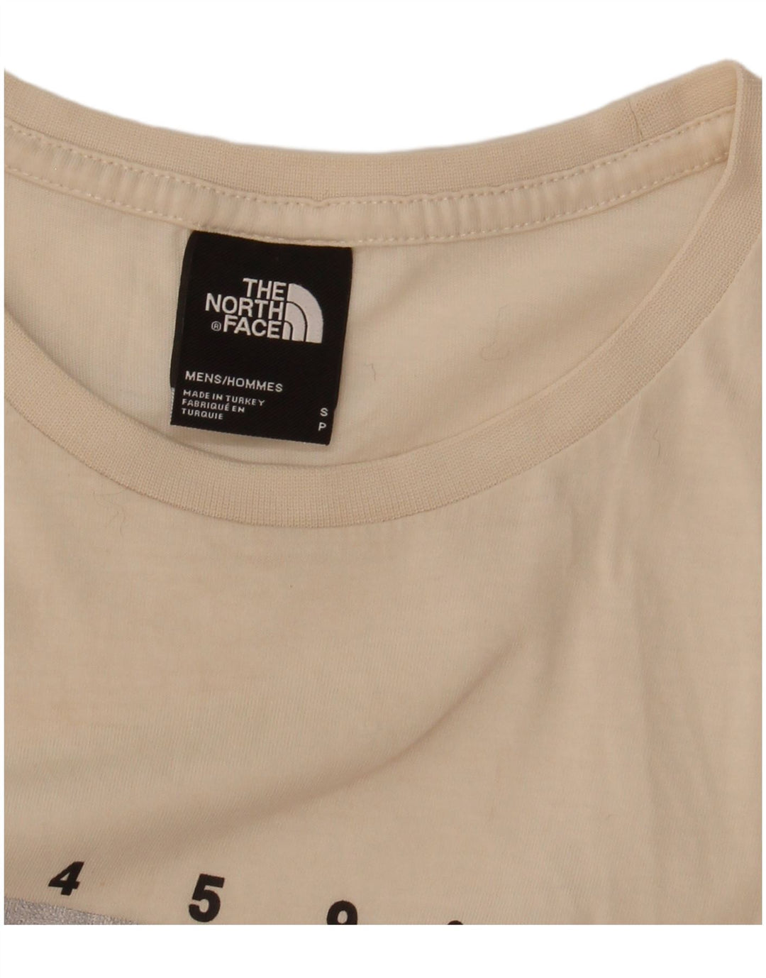 The North Face Camiseta masculina gráfica top pequeno branco