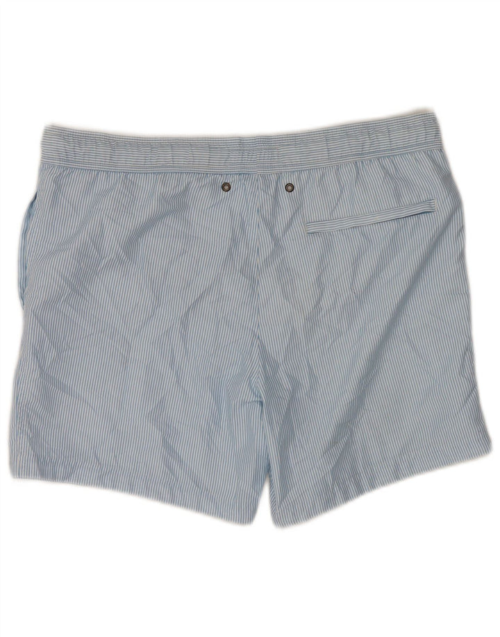 Shorts de natação masculino Jack Wills XS azul risca de giz poliéster