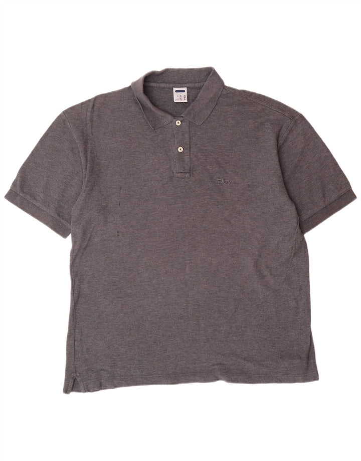 Camisa polo masculina FILA IT 48 algodão cinza pequeno