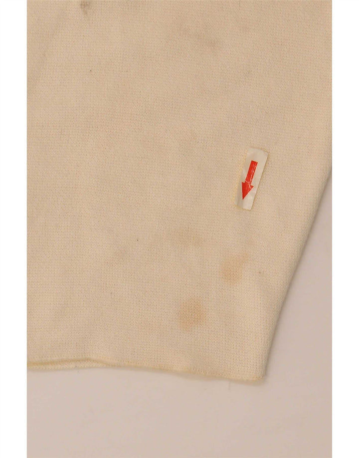 Zara Cardigan Feminino Top UK 14 Médio Off White Viscose