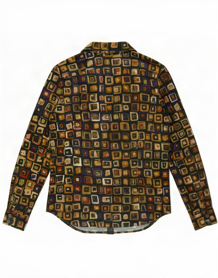 Piu & Camisa Feminina UK 12 Médio Multicolorido Geométrico