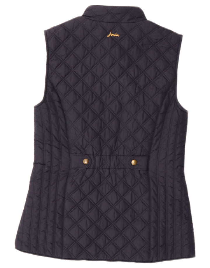 Joules Womens Quilted Gilet UK 8 Pequeno Poliéster Azul Marinho