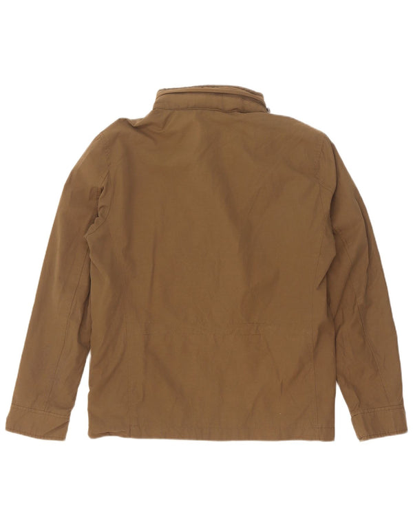 Zara Mens Utility Jacket UK 36 Pequeno Poliéster Cáqui