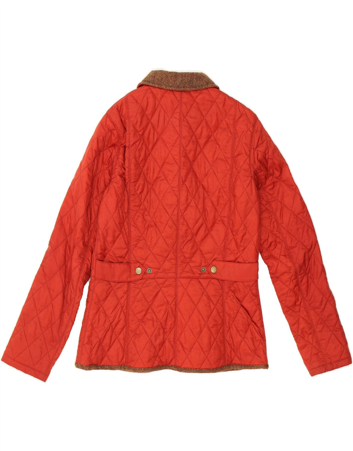 BARBOUR Womens Quilted Jacket UK 10 Small Red Vintage Barbour and Second-Hand Barbour from Messina Hembry 