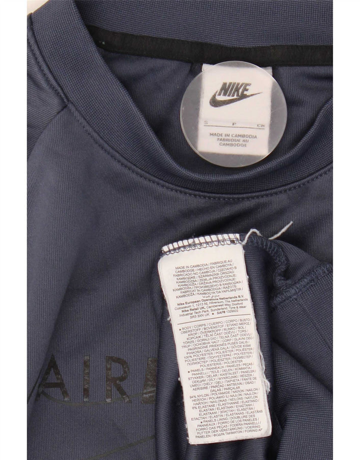 Nike Mens Graphic Sweatshirt Jumper Small Navy Blue Colourblock Polyester