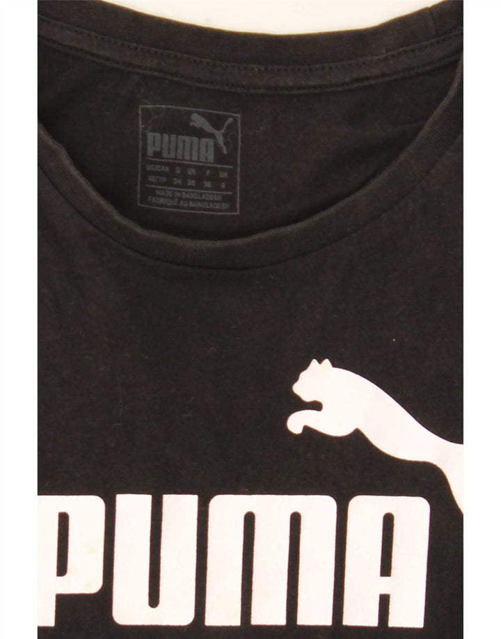 Puma Womens Graphic Vest Top Reino Unido 8 Pequeno Preto