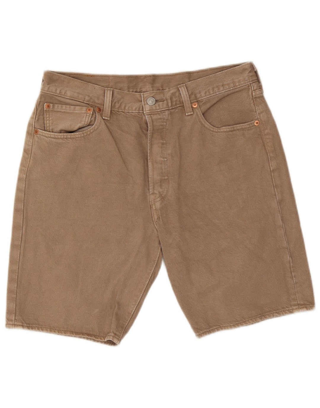 Shorts jeans masculino 501 da Levi's W32 algodão bege médio