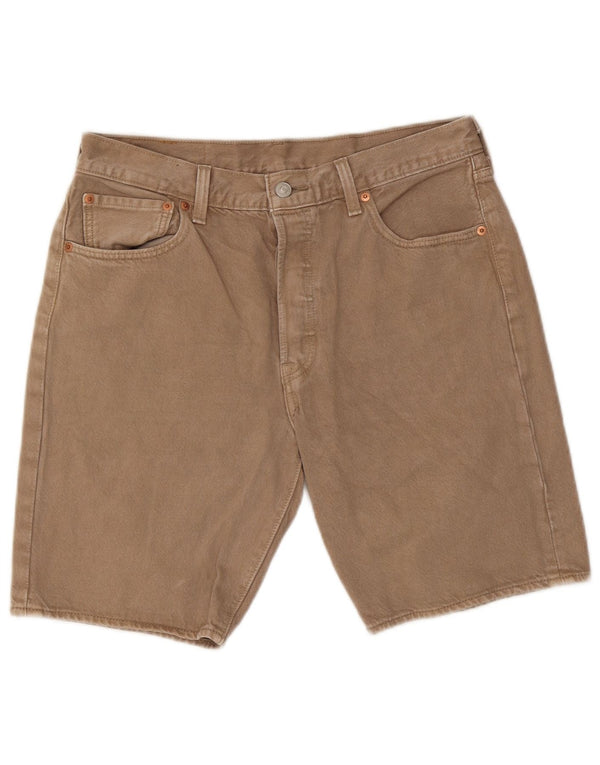 Shorts jeans masculino 501 da Levi's W32 algodão bege médio